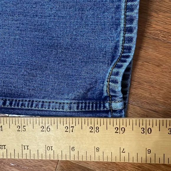 Levi’s 505 Tag Size 34 x 33 Blue Jeans Five Pocket Zip Fly Straight Leg Mid Rise - Picture 10 of 13